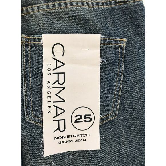 Carmar Matt Baggy Distressed Mid Rise Non Stretch Jeans - Picture 10 of 12
